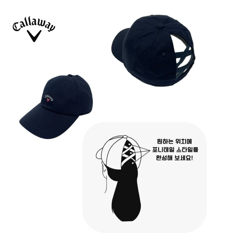 새상품 병행수입 캘러웨이 C22291204 포니테일 캡 네이비/화이트/블랙